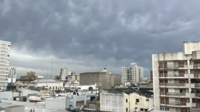 Imagen de una tormenta en Córdoba con granizo y lluvia intensa