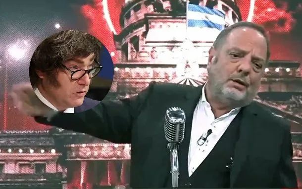 Baby Etchecopar y Javier Milei