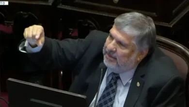 Imagen de José Mayans y Patricia Bullrich en el Senado