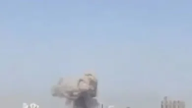 Imagen de un misil balístico iraní en vuelo