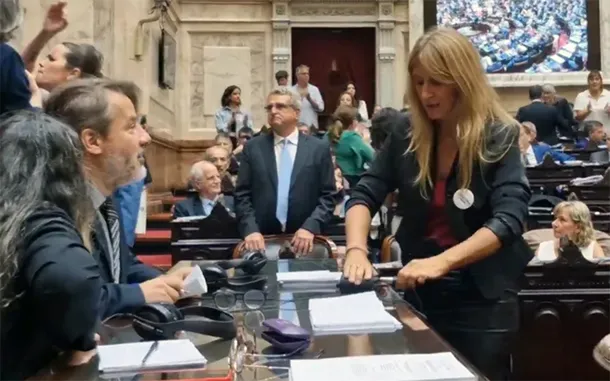 Florencia Carignano en una sesión de Diputados