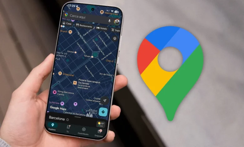 Icono verde de Google Maps que muestra la ruta más ecológica