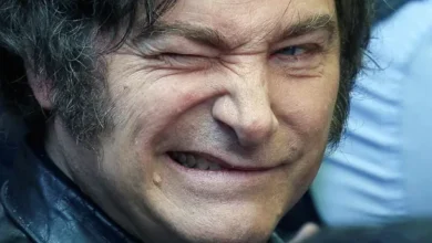 Javier Milei sonriendo después de una votación favorable en el Senado