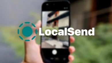 Imagen de la aplicación LocalSend en diferentes dispositivos