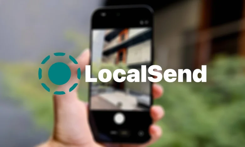 Imagen de la aplicación LocalSend en diferentes dispositivos
