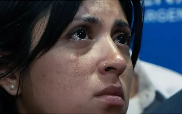 Romina, la madre de Jeremías Monzón, en la Cámara de Diputados