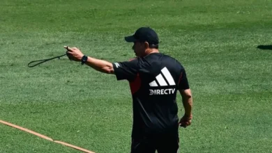 Marcelo Gallardo en el entrenamiento de River Plate