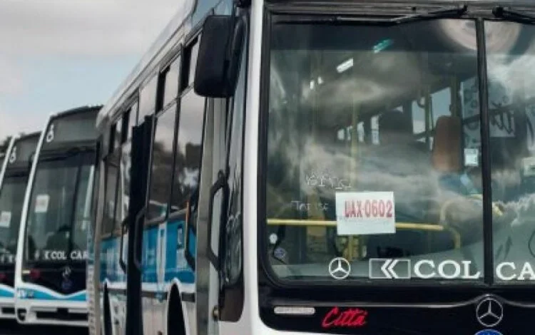 Imagen de un carro de la municipalidad de Córdoba con una bandera argentina