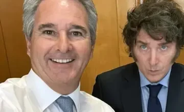 Pablo Quirno, canciller de la Argentina, en una reunión con el presidente Javier Milei