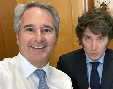 Pablo Quirno, canciller de la Argentina, en una reunión con el presidente Javier Milei