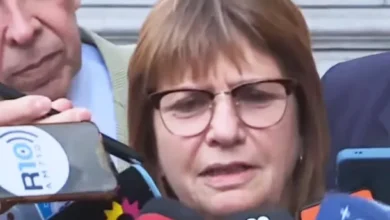Patricia Bullrich habla con la prensa sobre la agresión al camarógrafo