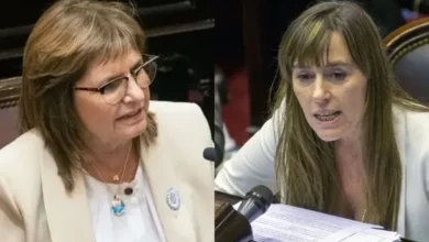 Senadoras Juliana Di Tullio y Patricia Bullrich en el Senado