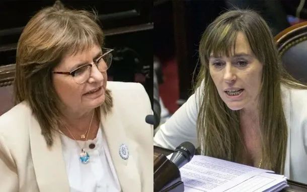 Senadoras Juliana Di Tullio y Patricia Bullrich en el Senado
