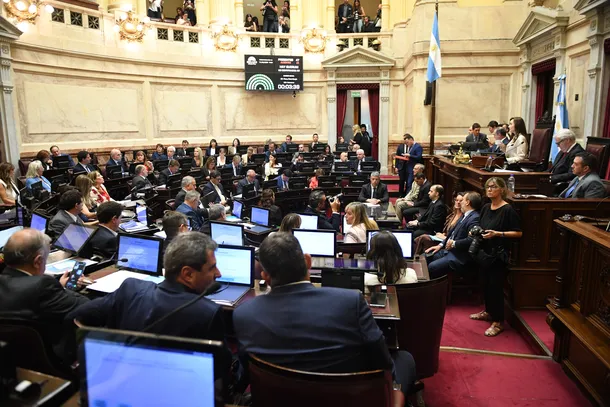 El Senado argentino en sesión