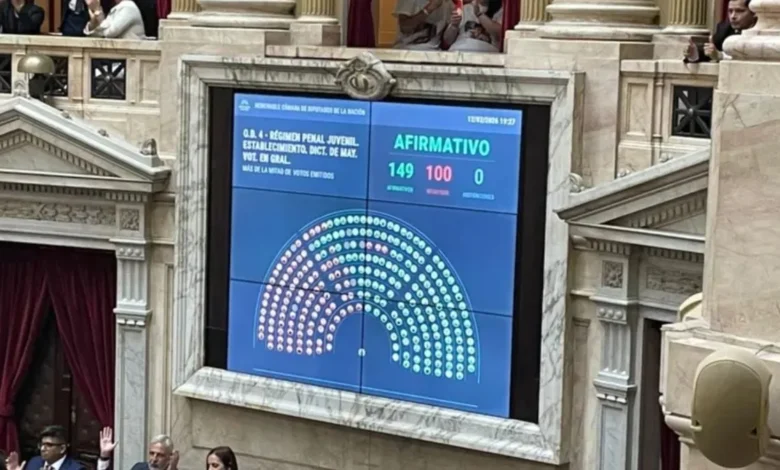 Romina, madre de Jeremías Monzón, durante el debate en Diputados