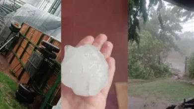 Imagen de una calle anegada en Córdoba después del temporal