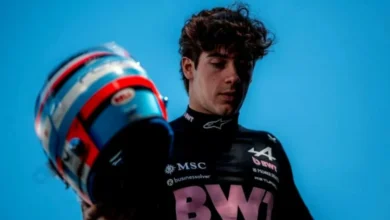 Franco Colapinto en el podio del Gran Premio de China