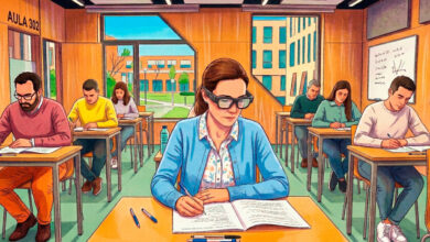 Gafas inteligentes en un entorno de examen
