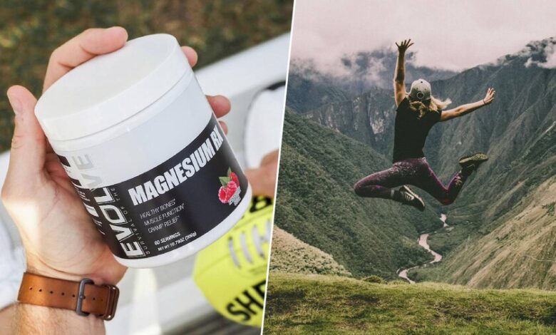 Imagen de una persona tomando un suplemento de magnesio