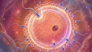 Ilustración de un espermatozoide saludable