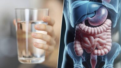 Una persona bebiendo un vaso de agua durante una comida