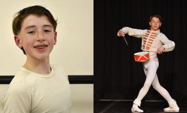 Foto de Bruno Maldonado en pose de ballet