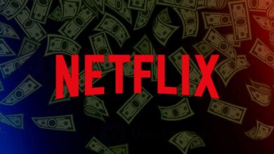 Logo de Netflix en una pantalla de televisión
