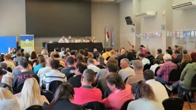 Docentes en una movilización en Córdoba