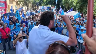 Docentes movilizados en el centro de Córdoba