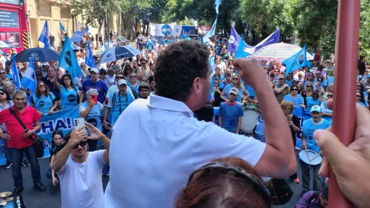 Docentes movilizados en el centro de Córdoba
