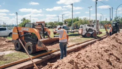 Imagen de una obra de agua potable en Villa El Libertador