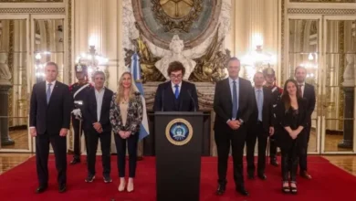 Javier Milei en una conferencia de prensa