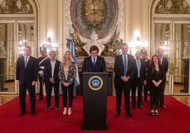 Javier Milei en una conferencia de prensa