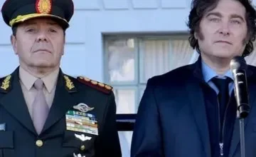 Carlos Presti y Javier Milei en una reunión oficial