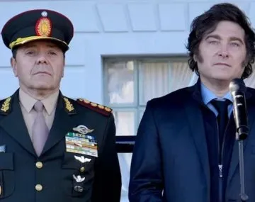 Carlos Presti y Javier Milei en una reunión oficial