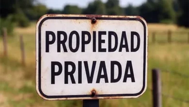 Imagen de un cartel que dice 'Propiedad privada'