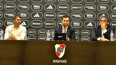 Chacho Coudet en su presentación como entrenador de River Plate