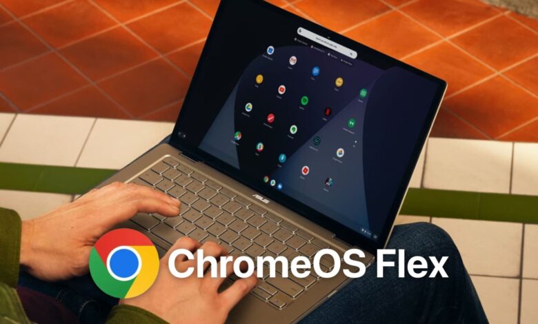 Un portátil con ChromeOS Flex