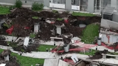 Imágenes del derrumbe en el complejo Estación Buenos Aires, Parque Patricios