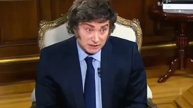 Javier Milei en una conferencia de prensa