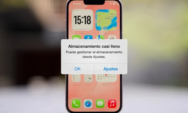 Imagen de un iPhone con la app de Fotos abierta
