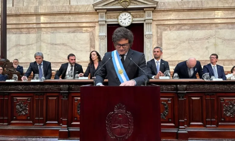 Cortes de tránsito en el Congreso por el discurso de Javier Milei