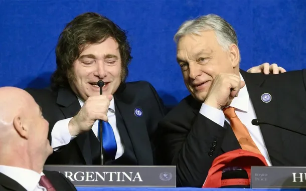 Javier Milei y Viktor Orbán en Budapest
