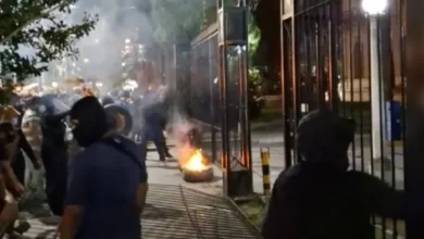 Manifestación de la Policía de Jujuy frente a la Casa de Gobierno