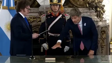 Juan Bautista Mahiques en la ceremonia de asunción como ministro de Justicia