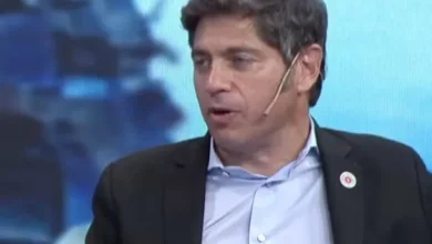 Axel Kicillof en una conferencia de prensa