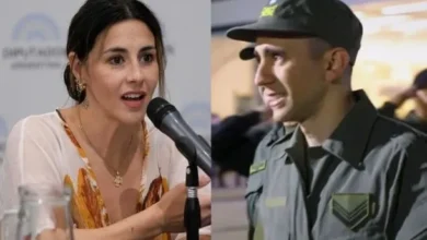 Marcela Pagano y Nahuel Gallo en una imagen simbólica
