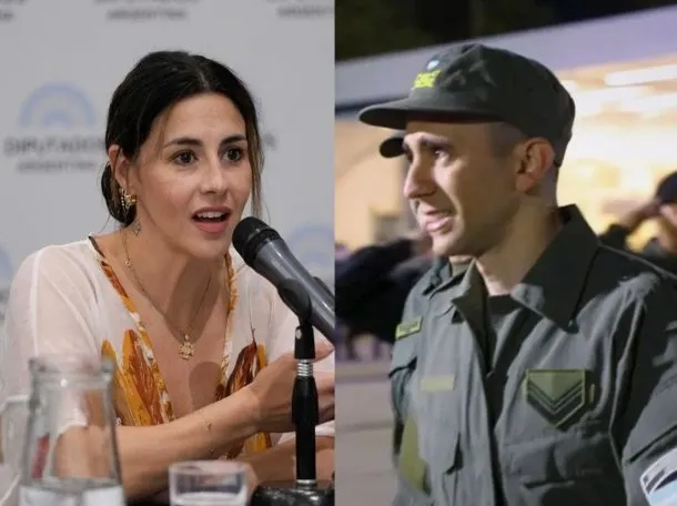 Marcela Pagano y Nahuel Gallo en una imagen simbólica