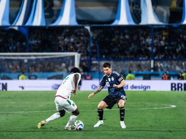 La Selección Argentina en acción durante un partido