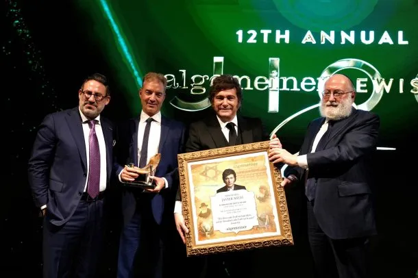 Javier Milei en una reunión con representantes de la comunidad judía